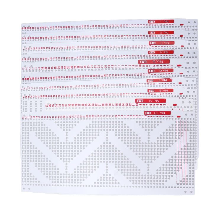 10 stuks Perforatiekaarten Plastic Wit Zacht Duurzaam Professioneel Geperforeerde Indexkaarten voor Huishouden white