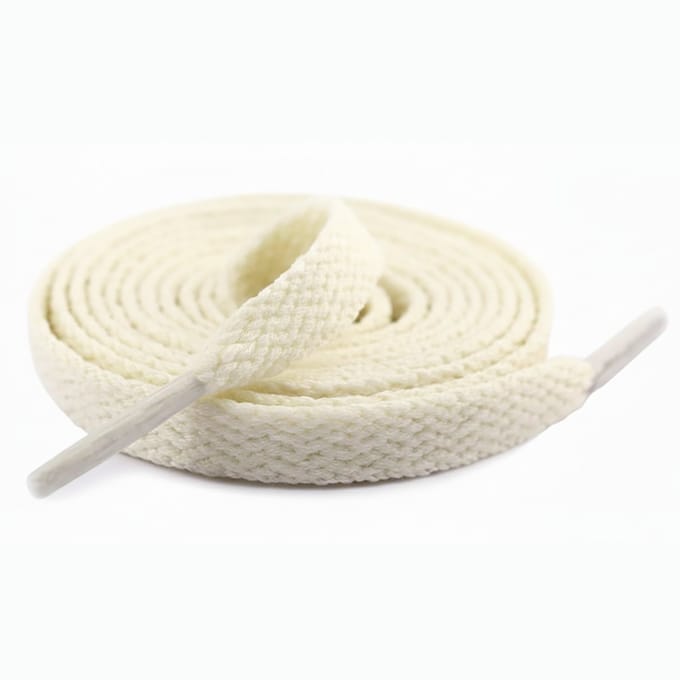 Consumerce® Platte Schoenveters 180cm - Creme - Sneaker Veters