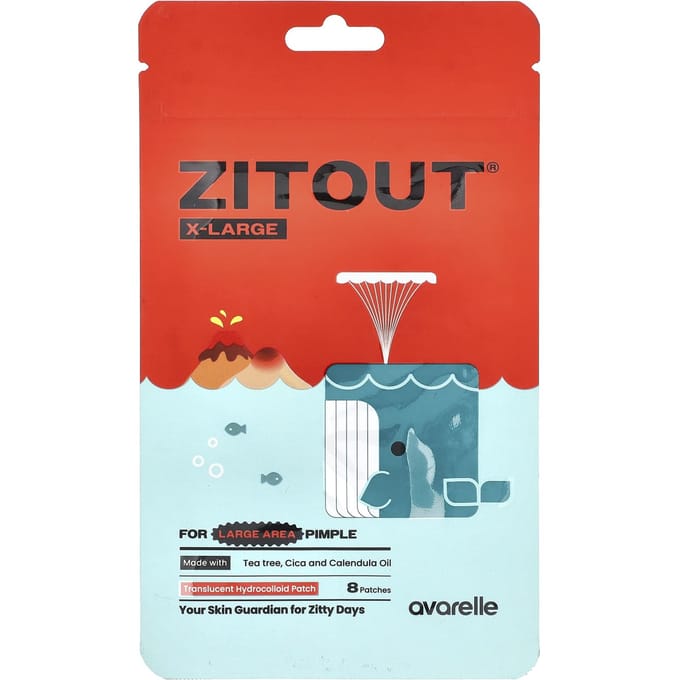 Avarelle, patch anti-acné, 8 patchs extra larges black