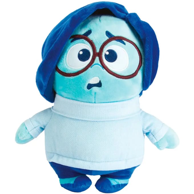Disney Pixar Inside Out Sadness Zachte Pluche Knuffel 25 cm - Blauw