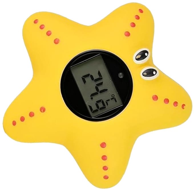 Kinder Badthermometer - Water Temperatuurmeter - Veilig Baden - Intuïtieve Kleurindicator - 5 x 5 cm - Wit