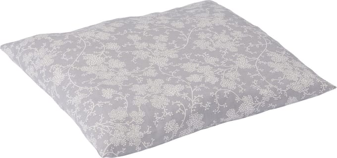 Kersenpitkussen Classico - 25 x 27cm - Grijs met Witte Bloemen