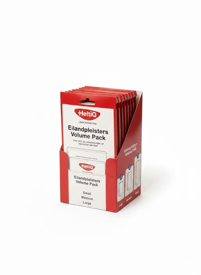 HeltiQ Eilandpleisters Volume Pack - Omdoos - 8 x 6 stuks - Voordeelverpakking