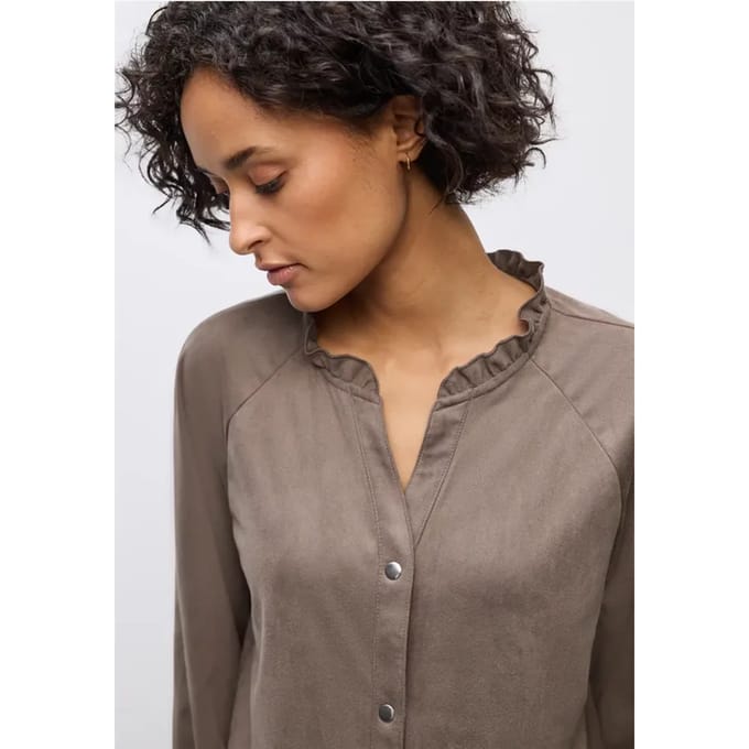 Tuniek van velours met ruches