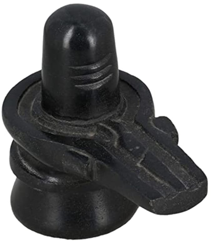 Shiva Lingam Idol - Zwarte Marmer Standbeeld voor Thuis en Kantoor