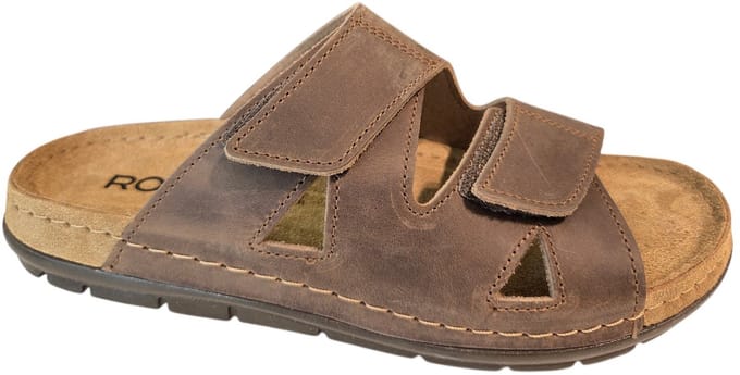 Rohde 5914 72 Slippers Bruin Leer Heren - Bruin - 47