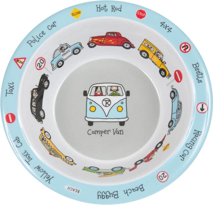 Auto's kinder melamine kom / schaal - Tyrrell Katz