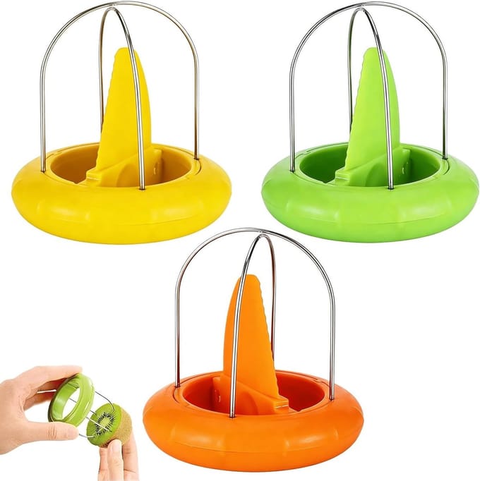 Efficiënte Kiwi Schiller en Snijder Set van 3 Stukken voor Gemakkelijk Fruit Snijden en Delen in de Keuken