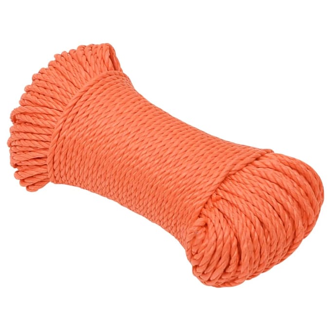 vidaXL - Werktouw - 6 - mm - 100 - m - polypropeen - oranje