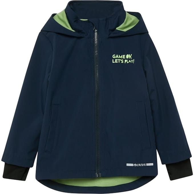 s.Oliver - male - Weerbestendig softshell jack met neopreen manchetten en duimgat