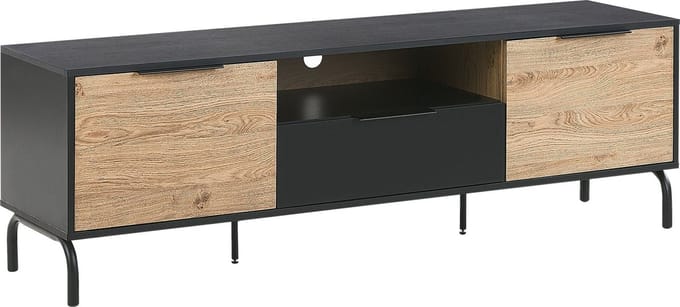 ARKLEY - TV-meubel - Zwart - Vezelplaat