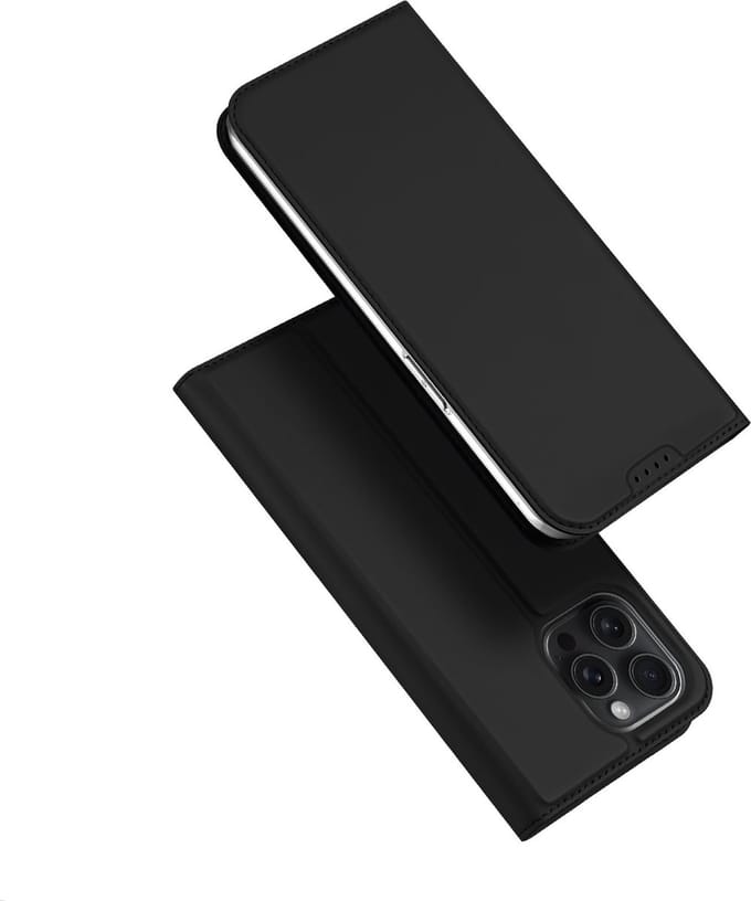 Dux Ducis - Geschikt voor iPhone 15 Pro Max - Slim bookcase hoesje - Zwart