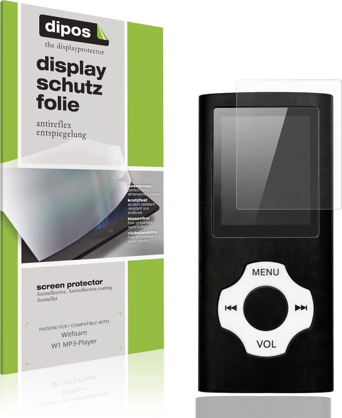 dipos – 4x Matte Beschermfolie geschikt voor Witfoam W1 MP3-Player | Krasbestendige & antireflecterende Screenprotector Ultra-Thin