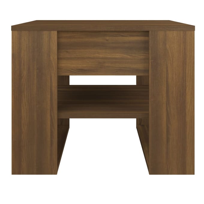vidaXL - Salontafel - 55,5x55x45 - cm - bewerkt - hout - bruin - eikenkleur