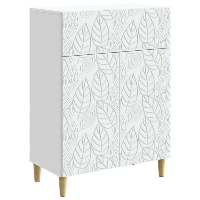 vidaXL - Dressoir - Wit - 66 - x - 34,5 - x - 90 - cm - Bewerkt - hout