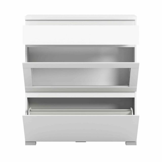 Shoelove schoenenkast vitrine wit NB - 27x95x109cm