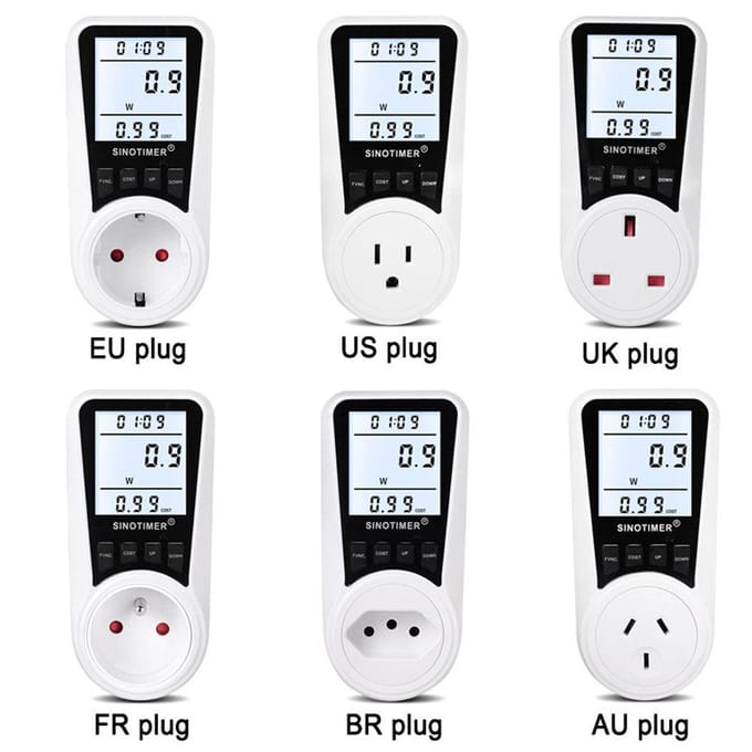 DDS109L Digitale Energiemeter Wattmeter Bewakingsapparaat Wattage Elektriciteit Kwh Vermogensmeting UK Plug