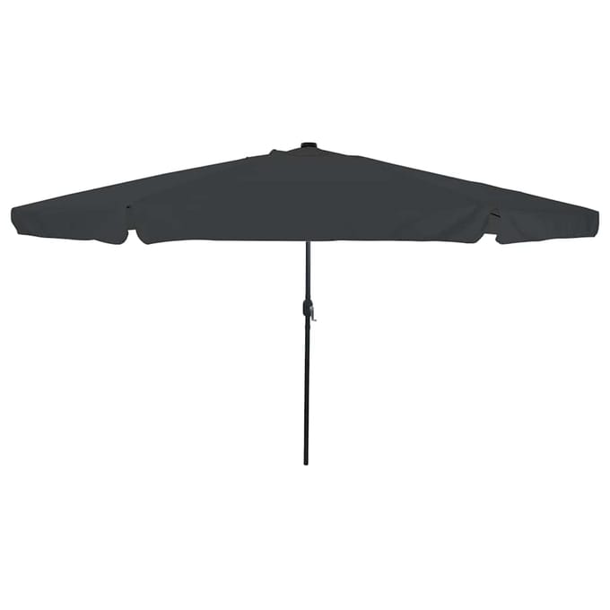 vidaXL - Tuinparasol - 395 - x - 395 - x - 245 - cm - Polyester - Rond - Antraciet