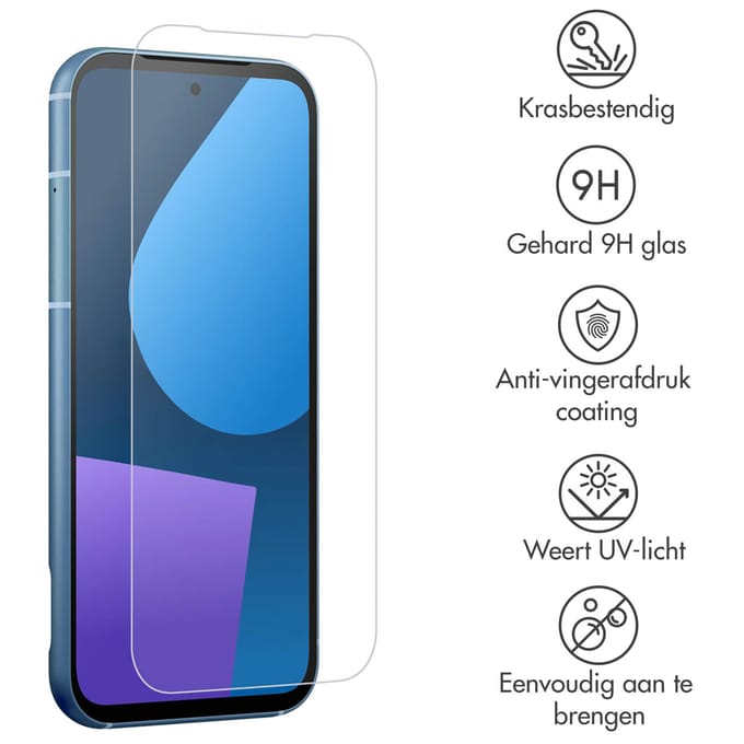 Accezz Screen Protector - Geschikt voor Fairphone 5 - 2 Pack Glass Screenprotector