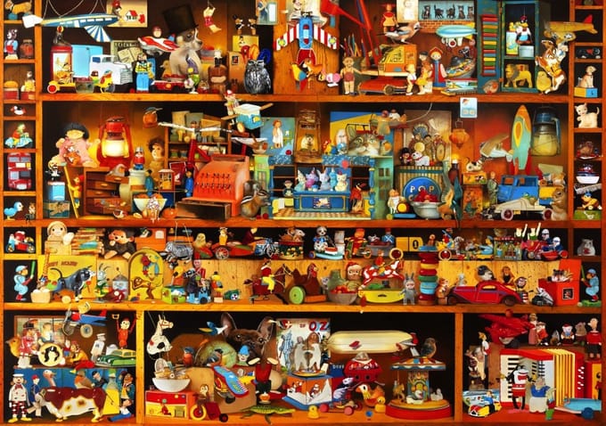 Bluebird Puzzle legpuzzel Toys Tale - 1000 stukjes nostalgie.