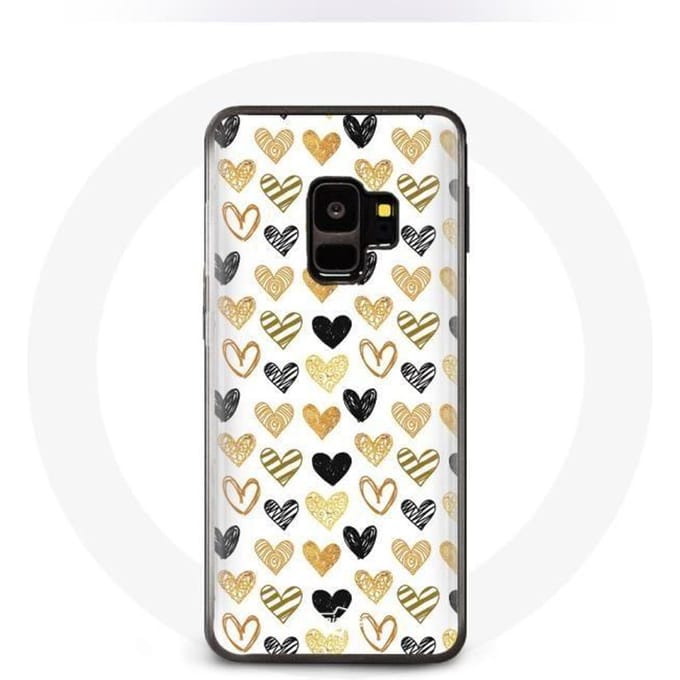Coque pour Samsung Galaxy S9 plus Fond de coeurs
