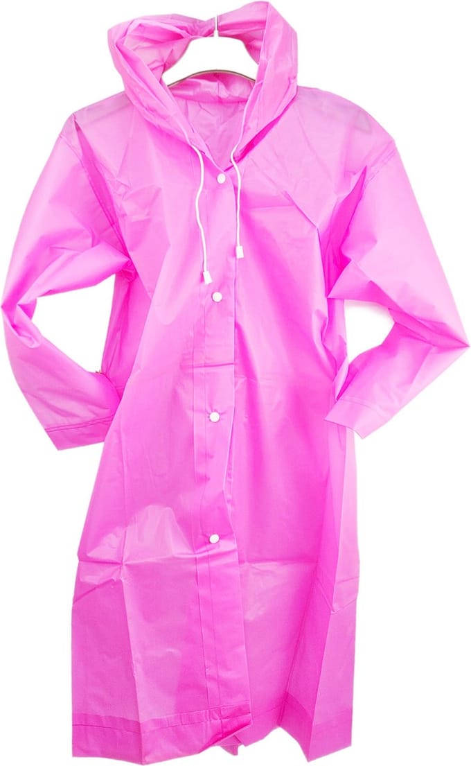 BamBella® - Regenjas Kind Roze - Onesize - 4 tot 9 Jaar - Voor kinderen Regen jas
