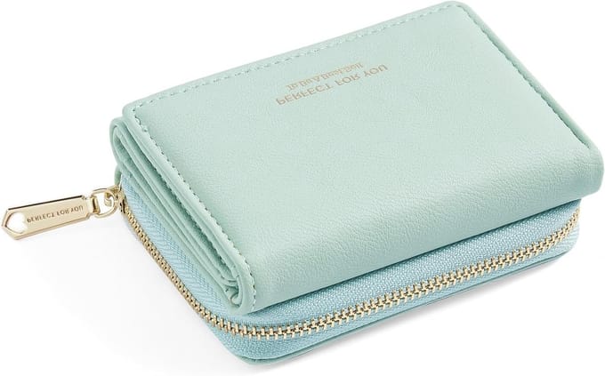 Kleine damesportemonnee met grote capaciteit, elegante en schattige geldbeugel met muntvak