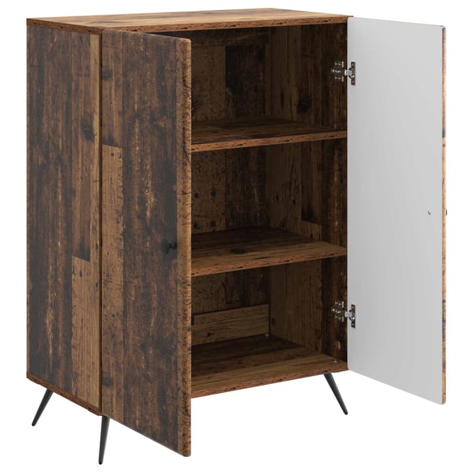 vidaXL - Dressoir - Oud - hout - 66 - x - 34,5 - x - 90 - cm - Bewerkt - hout