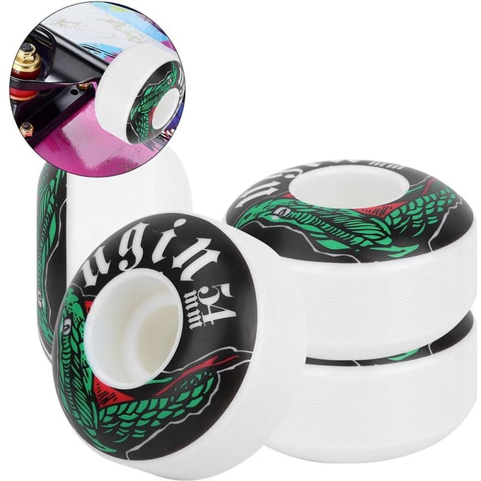 4 stuks 54*32MM PU Weg Skate Longboard Wielen Hoge Sterkte Skateboard Wielen black