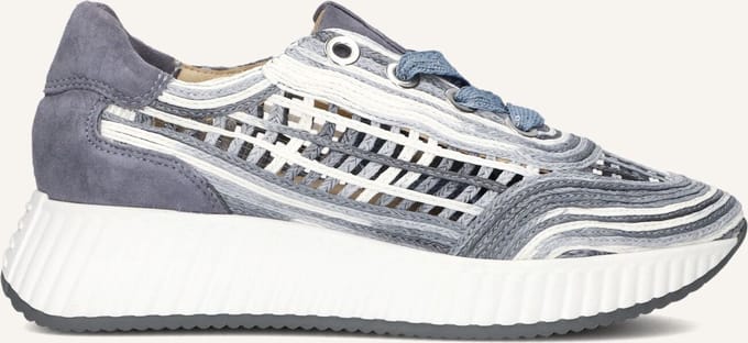 SOFTWAVES Ariana Lage sneakers - Leren Sneaker - Dames - Blauw - Maat 42