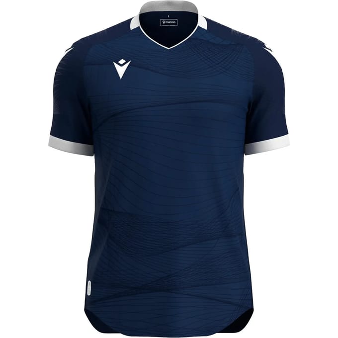Macron Wyvern Eco Shirt Korte Mouw Heren - Marine / Wit | Maat: 5XL