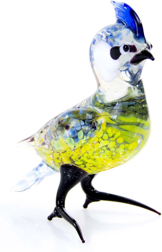 Loranto - Glazen vogel - Glasbeeldje Pestvogel - Vogel - Vogels - Vogeltjes - vogel van glas