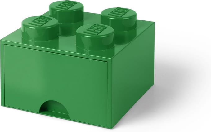Lego - Opbergbox met Lade Brick 4 - Polypropyleen - Groen