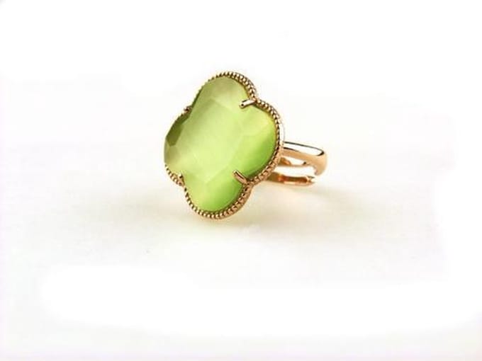 model Fiori ring in zilver roze verguld groen