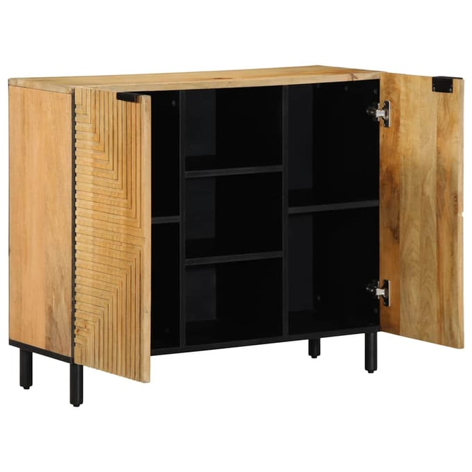vidaXL - Dressoir - 90x33x75 - cm - massief - mangohout - bruin