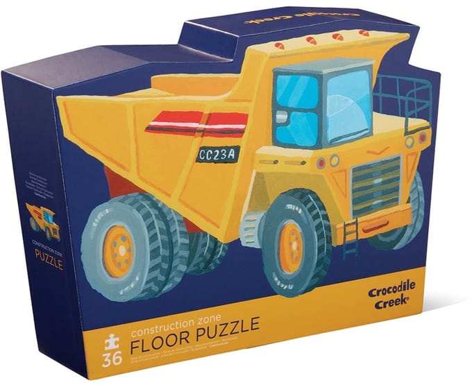 Bulldozer puzzel met voertuigen - Crocodile Creek