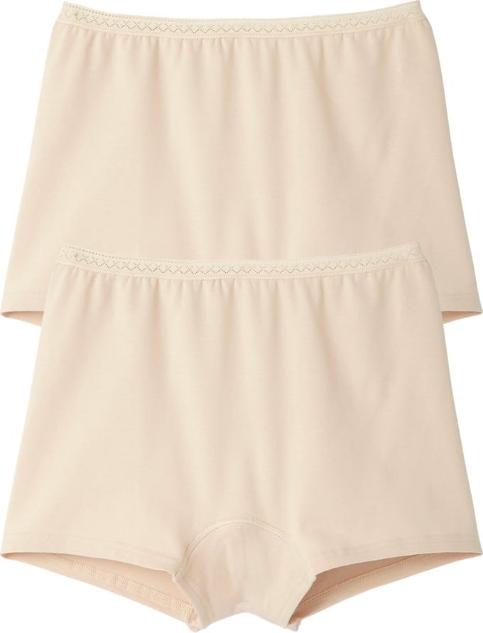 Damart - Set van 2 stretchkatoenen shorties - Dames - Roze - 38/40