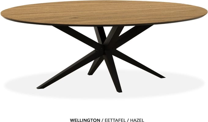 Maxfurn - Ovale eettafel 220x120cm met verjongde rand | Zeer krasvast | Kleur: Hazel