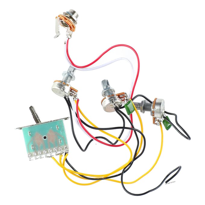 Gitaar Circuit Bedrading Accessoire 5-Weg Jack Schakelaar Gitaar Volume Toon Regeling Bedradingsset gray
