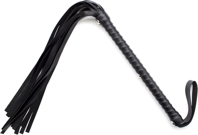 Smart Moves - Flogger met Extra Lang Handvat - PU Leer - 59 cm - Zwart
