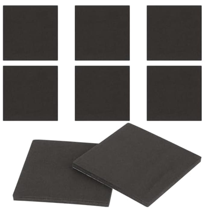 Schuimvulling met Plaklaag - Zelfklevende Platen - Isolatie en Demping - Gesloten Cel Neopreen - 10x10 cm - Zwart