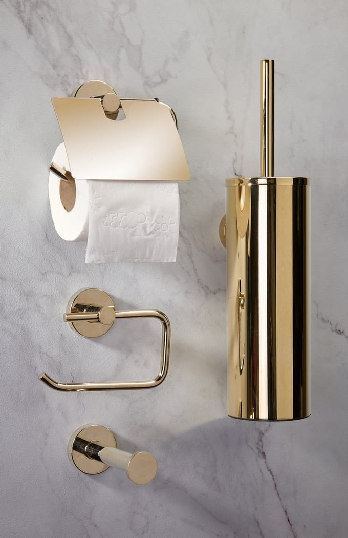 Coperblink WC Papier voorraadhouder glanzend goud