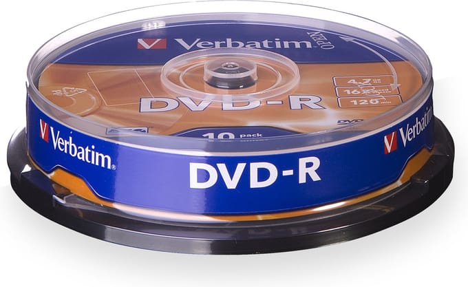 Verbatim 43523 DVD-R Matt Silver - 10 Stuks / Spindel