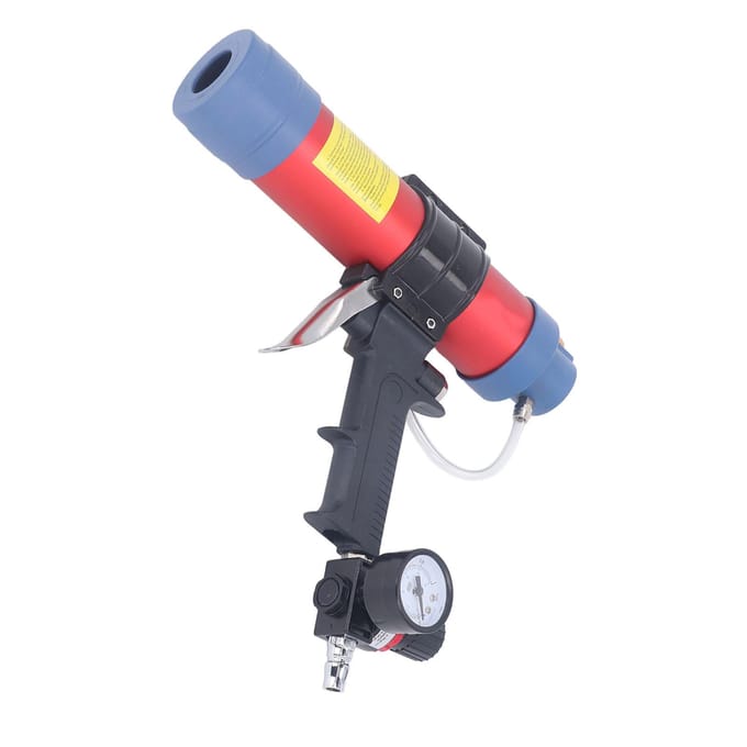 Lucht kitpistool 310ml Capaciteit Pneumatisch kitpistool Glaslijmpistool met Manometer gray