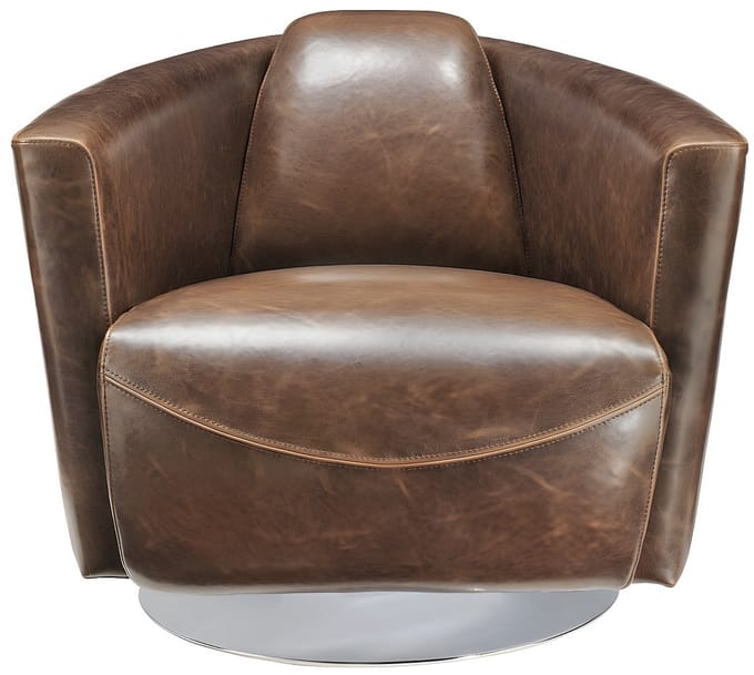 Vente-unique Clubfauteuil van leer met lived-in uiterlijk FLORENTIN