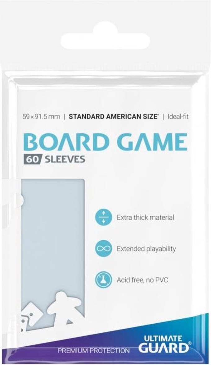 Ultimate Guard Ultimate Guard Board Game Sleeves (60) - Standard American Card Sleeves for Board Game Cards