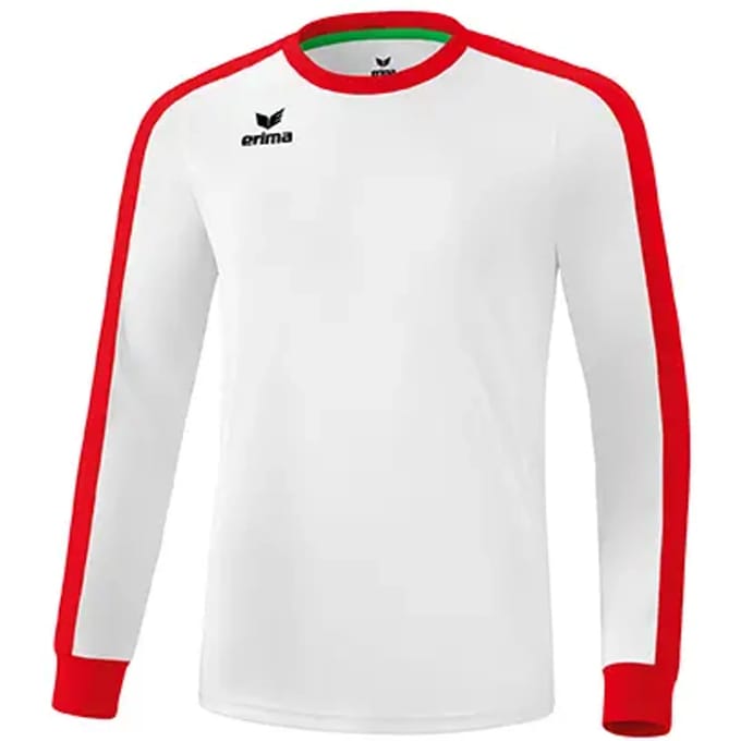 Erima Retro Star Voetbalshirt Lange Mouw Kinderen - Rood / Wit | Maat: 164