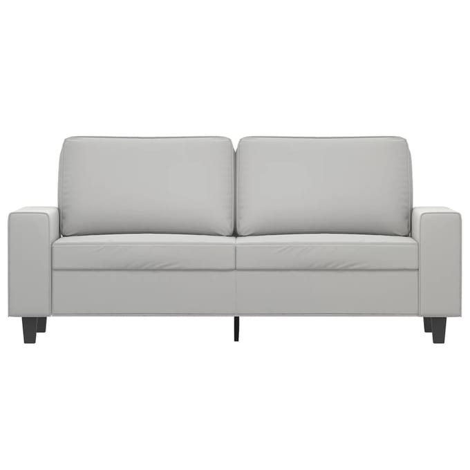 vidaXL Tweezitsbank 140 cm microvezelstof lichtgrijs