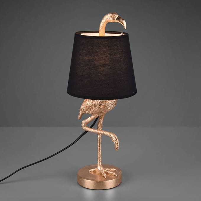 REALITY LOLA - Tafellamp - Goud - excl. 1x E14 3,5 W - Snoerschakelaar