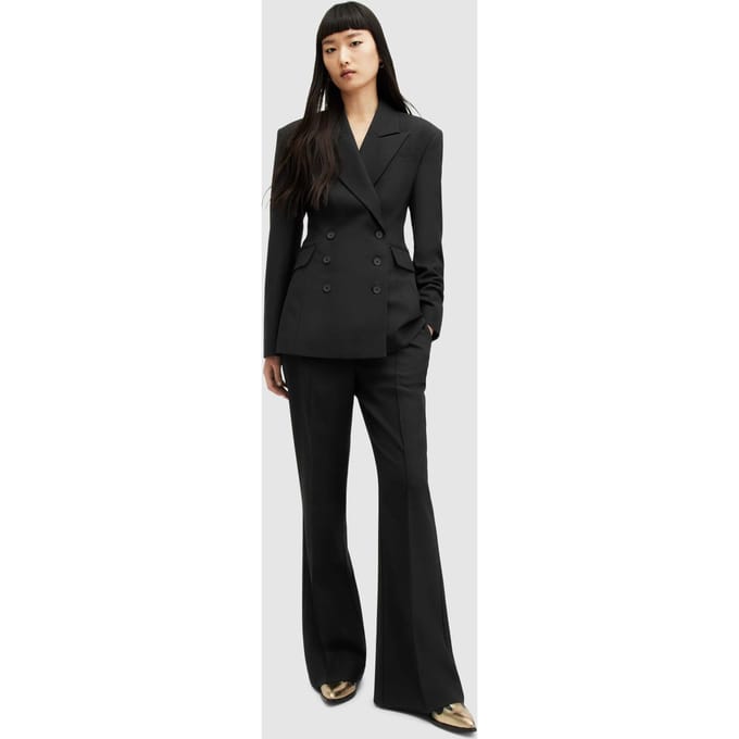AllSaints Sevenh Trouser Black Taglia: 4 | Pantaloni da completo Outlet | Donna | Nero